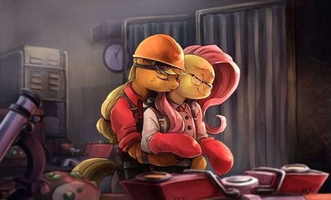 FemFortress 2 My Little Pony, , Team Fortress 2, , Applejack, Fluttershy