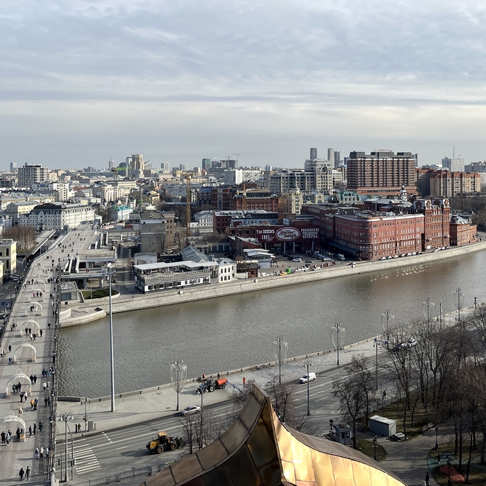 Вид на Красный Октябрь со смотровой площадки Храма Христа Спасителя