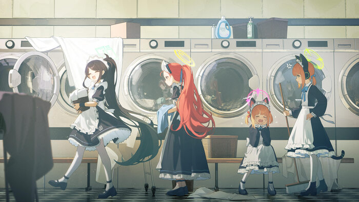 -  Blue Archive, Saiba Momoi, Saiba Midori, Hanaoka Yuzu, Tendou Alice, Anime Art, Game Art, , , 