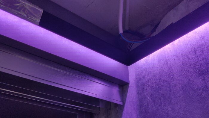 вывод кабелей дополнительного освещения