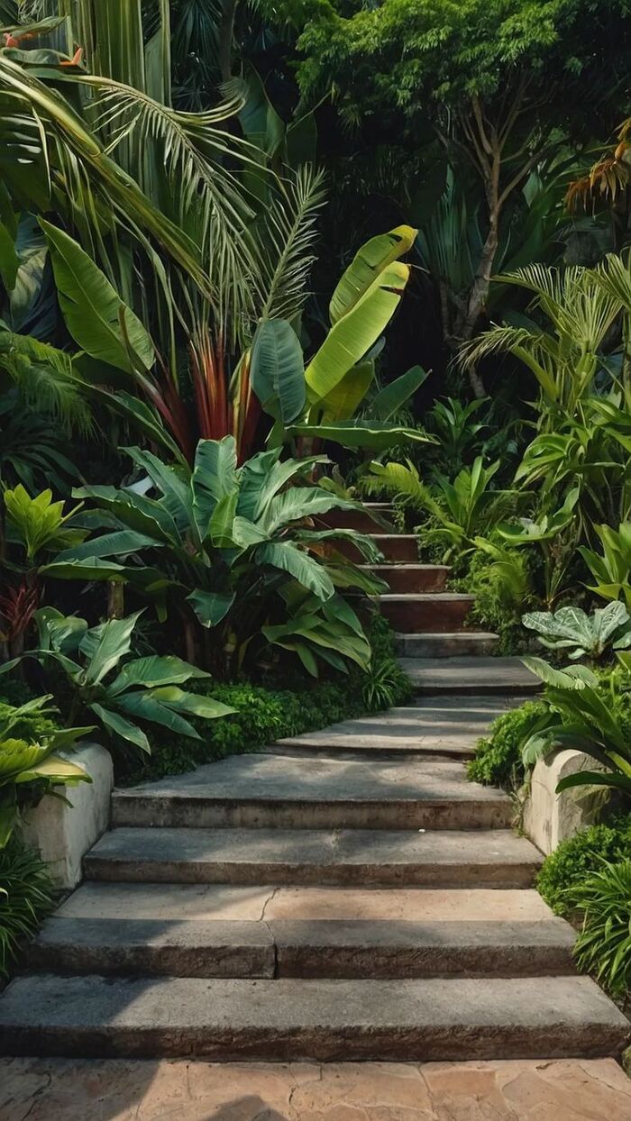 Tropical garden design , , , 