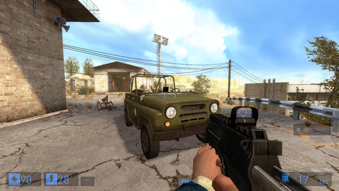 Сама машина. УАЗ-469 с радаром схронов повстанцев.