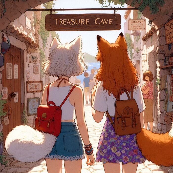  ! e09 -    , , Anime Art, , ,  , Original Character, , Animal Ears, , , , , , Ginger & White, 