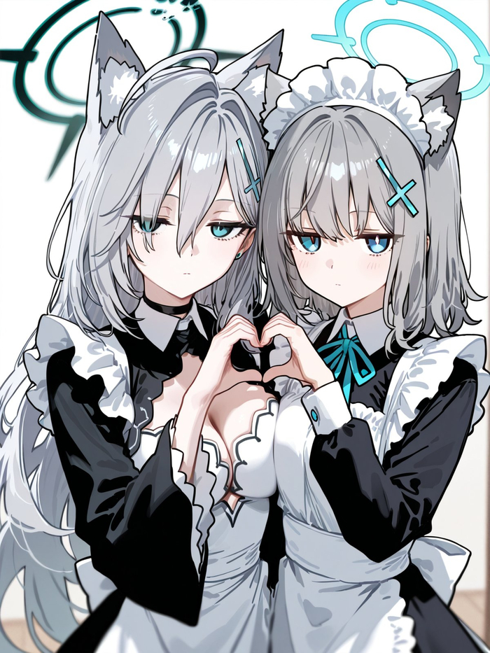 + Blue Archive, Sunaookami Shiroko, , , , , Anime Art, Animal Ears, Shiroko Terror,  ,  , 