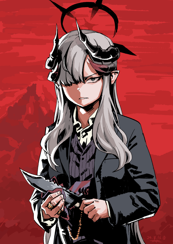 Freedom, chaos, and trouble! , Anime Art, Blue Archive, Rikuhachima Aru, Hanuma Makoto, Onikata Kayoko, Asagi Mutsuki, Igusa Haruka, Red Dead Redemption 2, , 