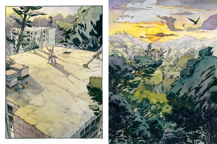 Иллюстрации из графического романа «Небесная механика»