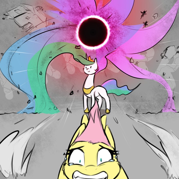    My Little Pony, Ponyart, Princess Celestia, CaptainPudgeMuffin, Fluttershy