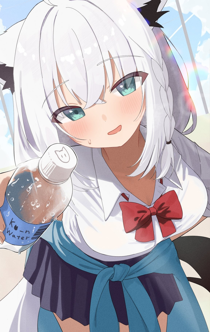 Fubuki , Anime Art, Animal Ears, Hololive, Virtual YouTuber, Shirakami Fubuki
