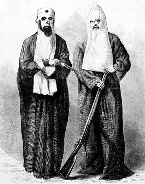 Костюмы первых ку-клукс-клановцев-1868