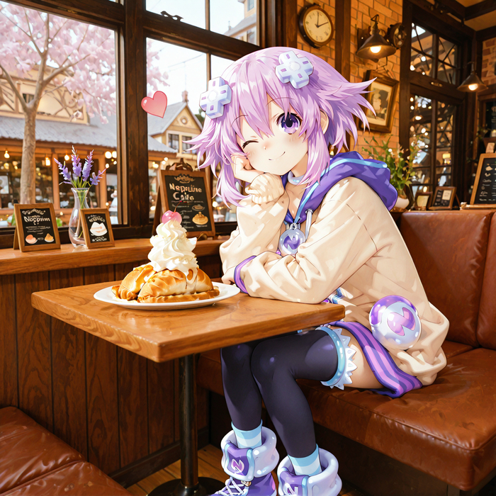    ^_^ , Anime Art,  , , Neptune, Hyperdimension Neptunia, 