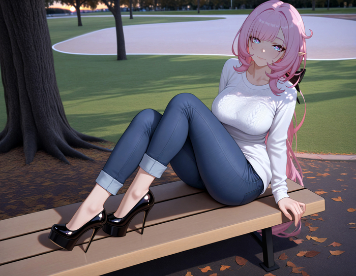 Elysia Casual Anime Art, , Honkai Impact, Elysia, ,  