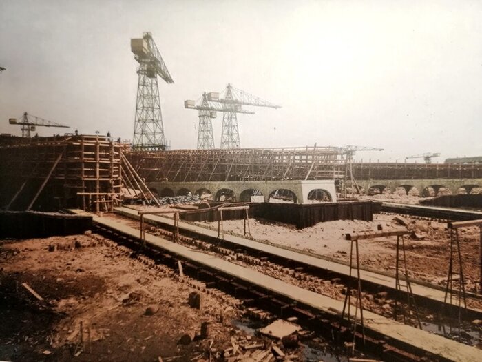 Строительство верфи на Русско-Балтийском заводе, 1913 год