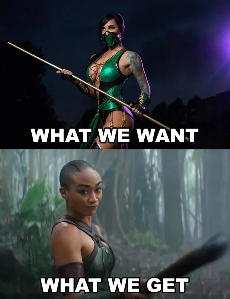 What we wanted and what we got in the end... - Mortal kombat, Mortal Kombat 2, jade, bald, Movies, Games, Screen adaptation, Tired of