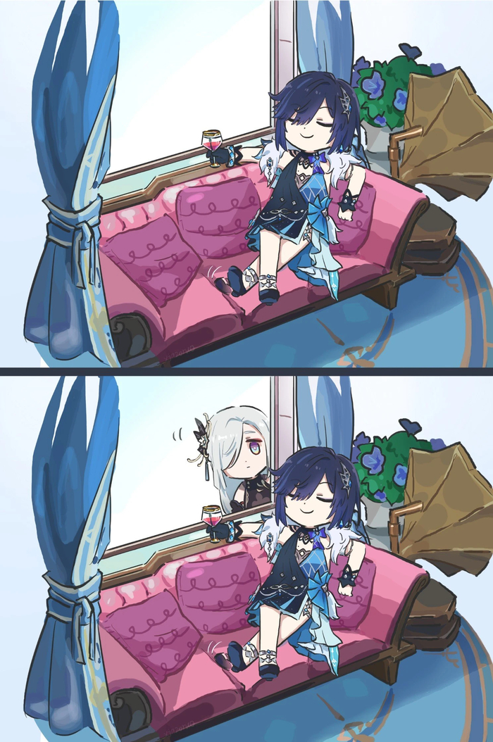    ,  ! Genshin Impact, , Anime Art, Xinzoruo, Yelan (Genshin Impact), Shenhe (Genshin Impact), ,   , 