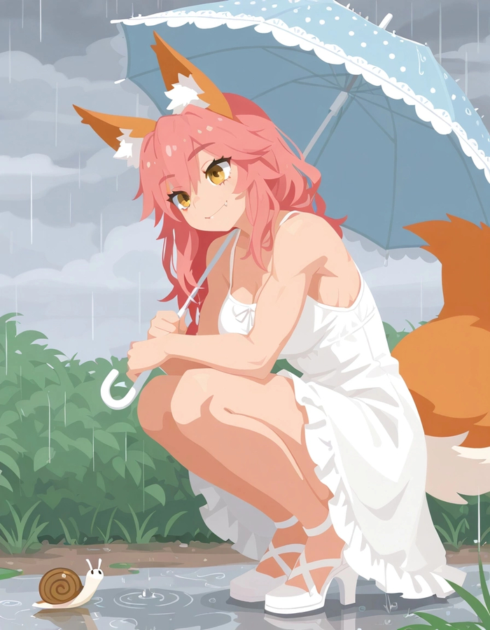 Tamamo no Mae , Anime Art, Animal Ears,  , Tamamo no Mae, Fate Grand Order, 