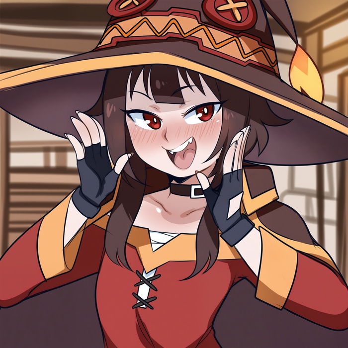   !  ,  , , Anime Art, Konosuba, Megumin, , Stable Diffusion