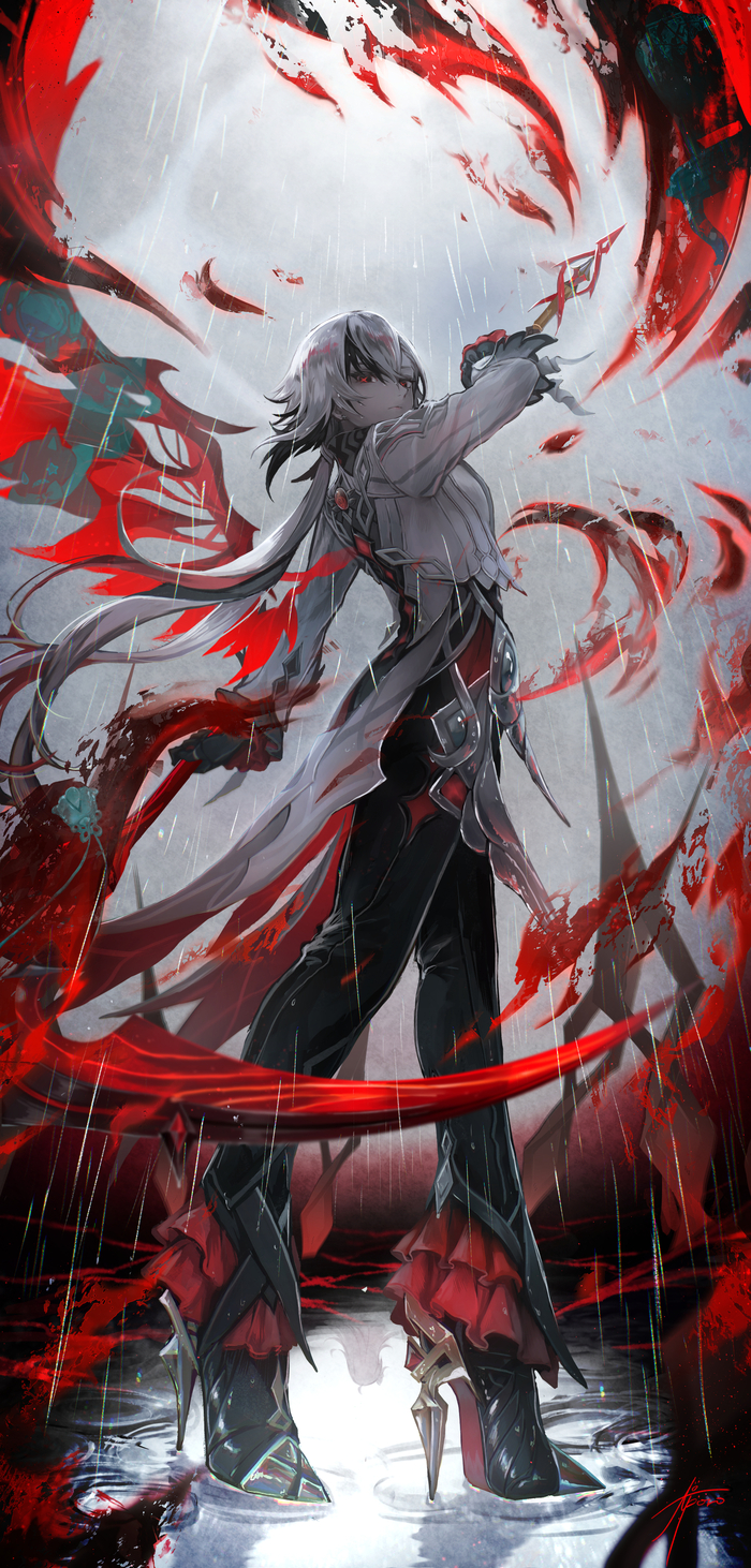   Genshin Impact, Anime Art, , Gensou aporo, Arlecchino (Genshin Impact), 