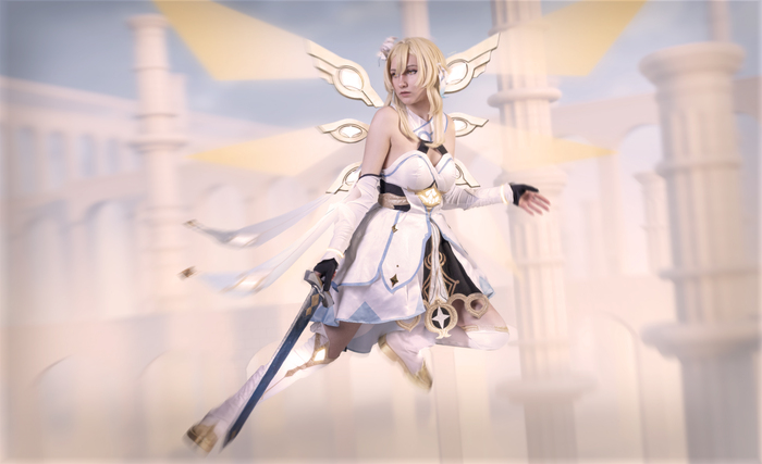 Косплей на Люмин из Genshin Impact