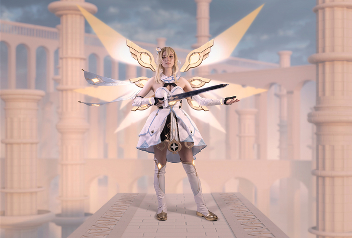 Косплей на Люмин из Genshin Impact