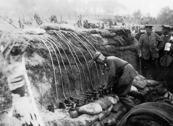 Использование газа немцами