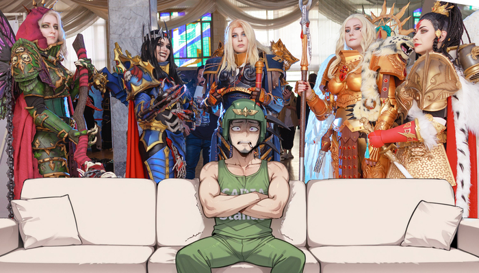   5 ,   .    Warhammer 40k, , Warhammer cosplay, Sanguinius, Warhammer, Mortarion, Konrad Curze, Leman Russ, Jaghatai Khan, Wh humor