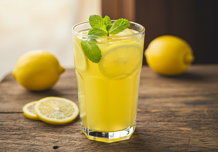 Лимонный лимонад с мятой