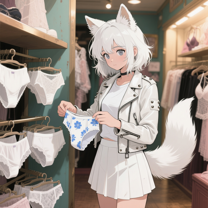     , , , , Anime Art,  , Original Character, , Animal Ears, , , , Ginger & White, 