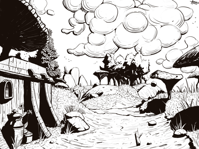 Набросок места из Морровинда