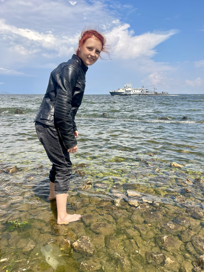 помочили ножки, немного остыли