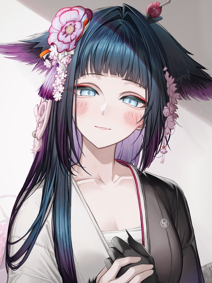 Mio Anime Art, , Mio (Arknights), Arknights, Animal Ears, , Tab head