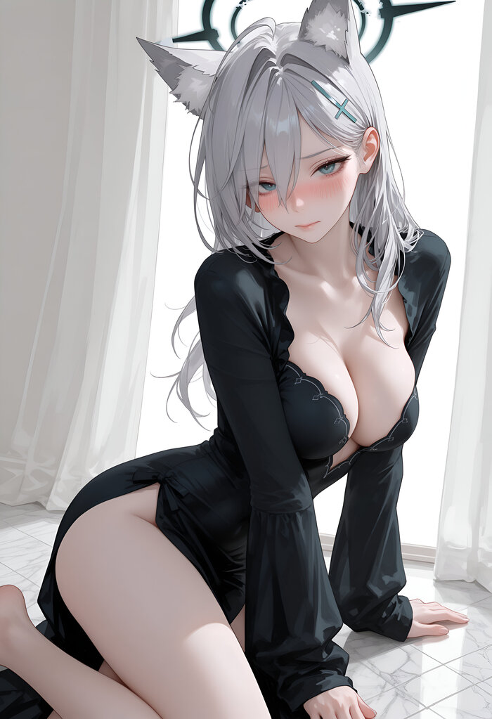 Shiroko Terror , Anime Art, Blue Archive, Shiroko Terror, , Animal Ears,  ,  , 