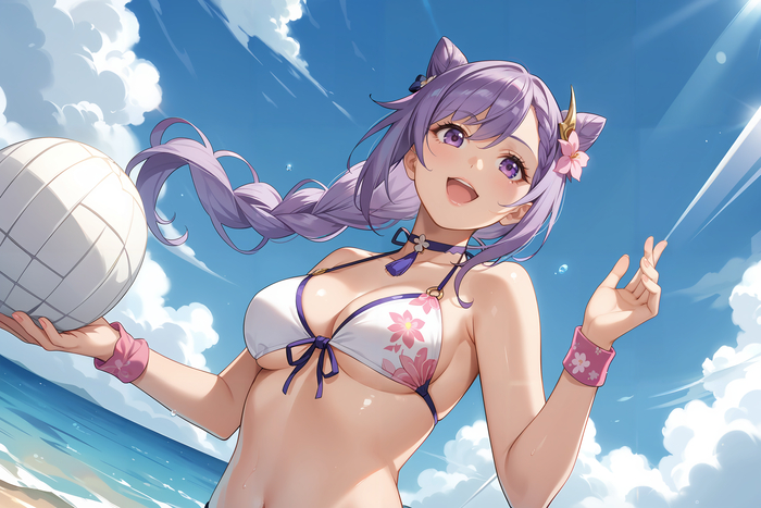  Anime Art, Genshin Impact, Keqing (Genshin Impact),  , ,  