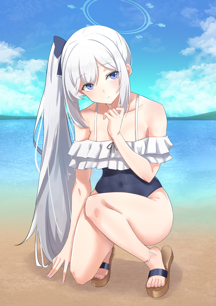 Miyako Anime Art, , Blue Archive, Tsukiyuki Miyako