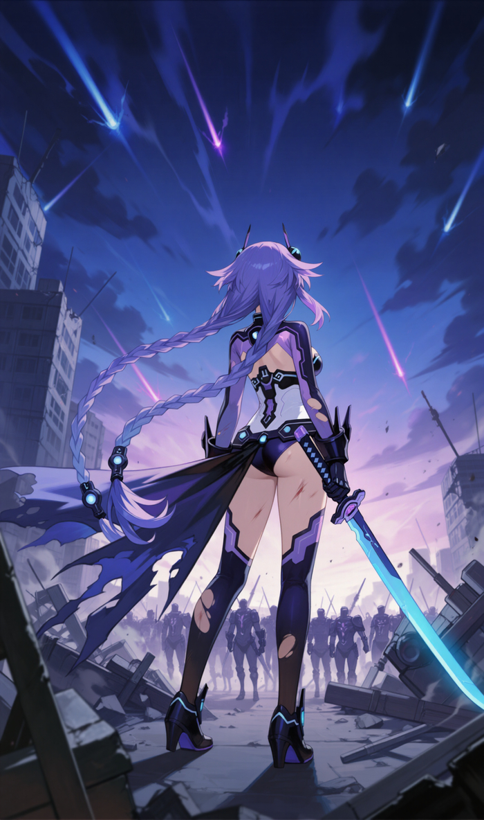   , Anime Art,  , , Neptune, Hyperdimension Neptunia, Purple Heart