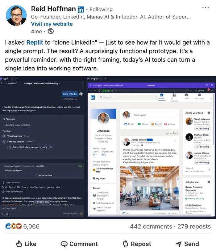 Может ли нейросеть сделать прототип популярной социальной сети или любой твоей идеи за 15 минут с нулевыми вложениями?