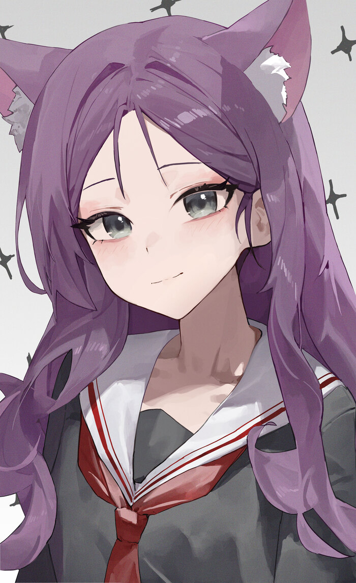  Anime Art, , Original Character, , Seifuku, Pixiv, Animal Ears