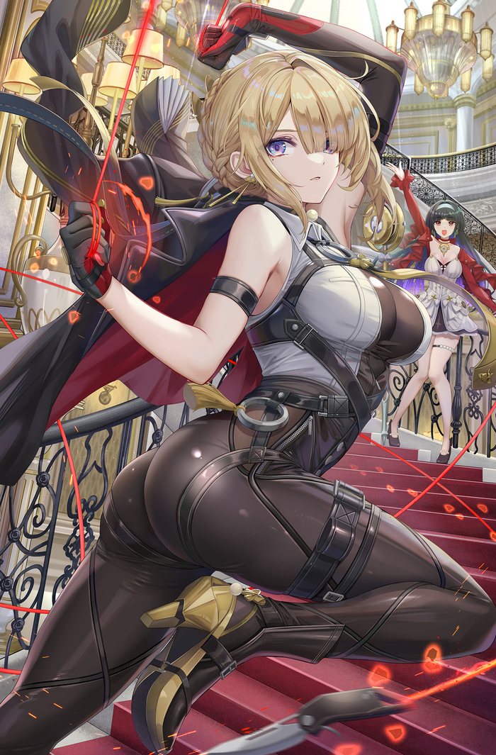 Evelyn  Astra Yao , Anime Art, Zenless Zone Zero, Evelyn Chevalier (zzz), Astra Yao (zzz), , , , , 