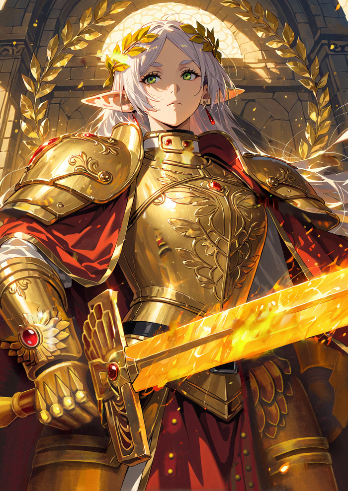  Anime Art,  , Stable Diffusion, ,  , Sousou no Frieren, Frieren,  , 