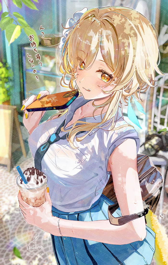  Anime Art, , Pixiv, Genshin Impact, Lumine (Genshin Impact), Kabu usagi
