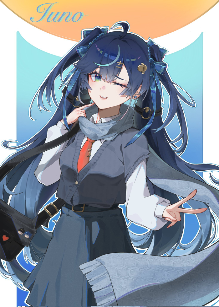  Anime Art, , Iuno (Wuthering Waves), Wuthering Waves, Seifuku, 