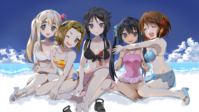   Anime Art, , K-on, Tsumugi Kotobuki, Ritsu Tainaka, Akiyama Mio, Azusa Nakano, Yui Hirasawa, , , Pixiv