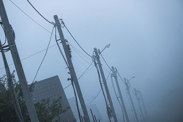 Лобня в тумане