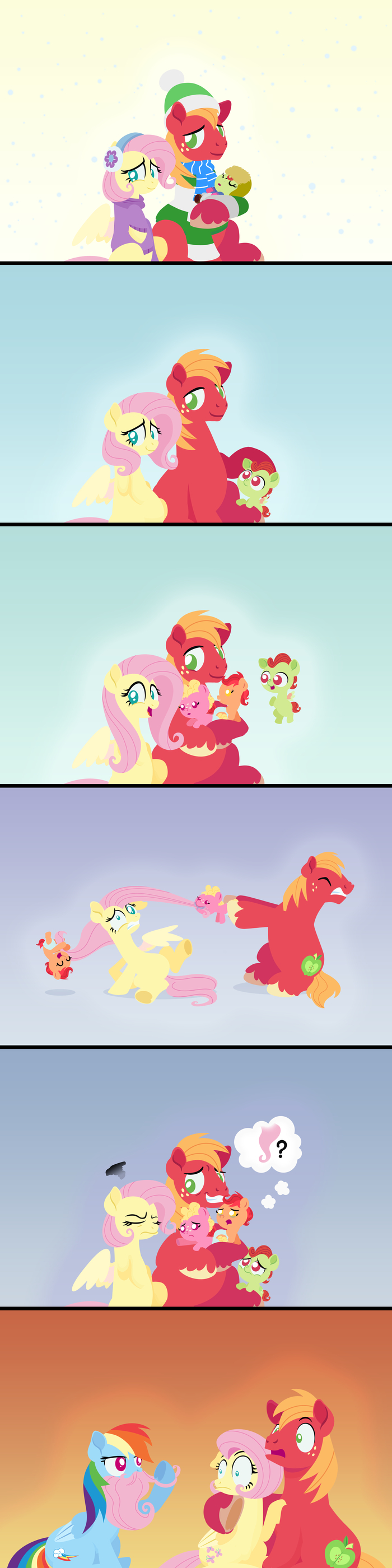   My Little Pony, Fluttershy, Rainbow Dash, Big Macintosh, Original Character, 
