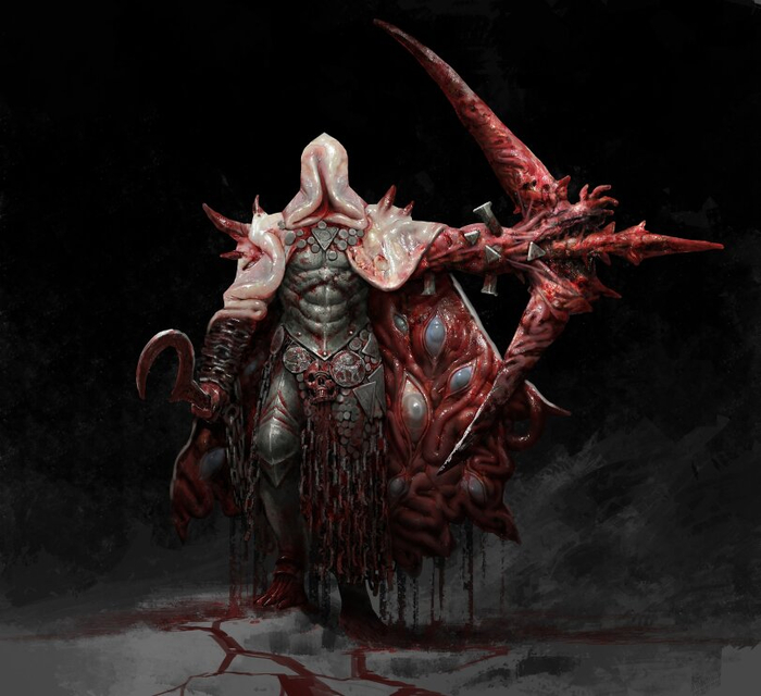 Охотники при дворе Семиглавого Змея - последователи Пути Левой руки. Они бродят по первобытным окрестностям ада, где охотятся на ужасающих зверей и совершают мерзкие предсказания.