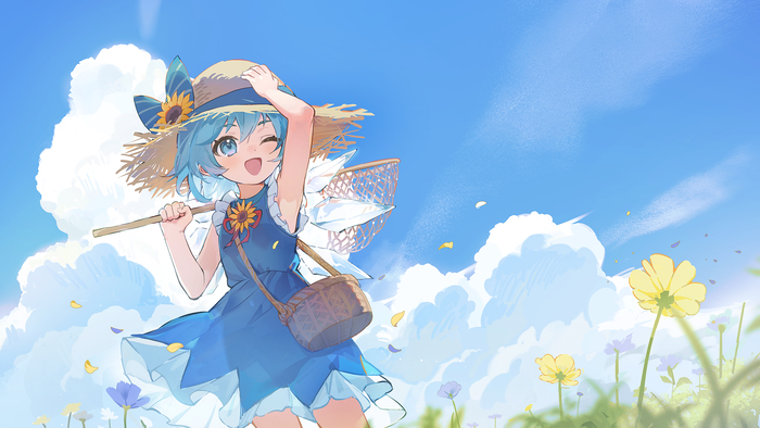 Cirno Touhou, Cirno, Anime Art, Game Art, , 