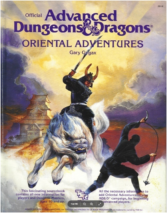  :   Oriental Adventures (1985)   ,  , Dungeons & Dragons,  , , , Honor, 