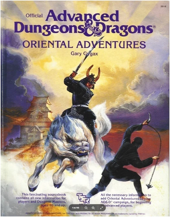 Изменчивые Характеристики: расширенные правила Oriental Adventures (1985) - Настольные ролевые игры, Ролевые игры, Dungeons & Dragons, Настольные игры, Олдскул, Честь, Honor, Длиннопост