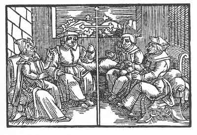 Рис. 28.Совещание пяти мужчин