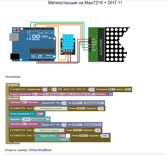   Max7219 + DHT 11