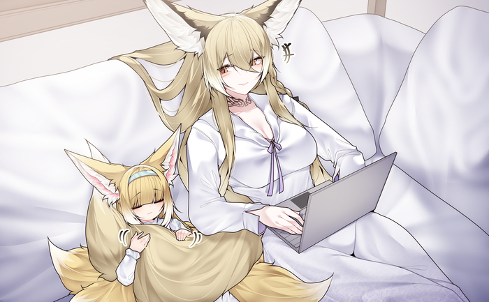    Samip, , , Anime Art, Arknights, Vulpisfoglia (Arknights), Suzuran, Animal Ears, ,  , Penance,   
